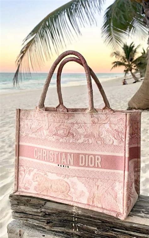 dior beach bag small|christian dior tote bag pink.